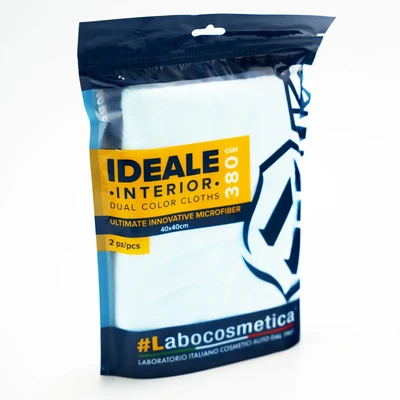2 יח' מטלית לניקוי פנימי 40X40 ס"מ כחולה ותכלת 380GSM Lab – PANNO IDEALE FOR INTERIOR