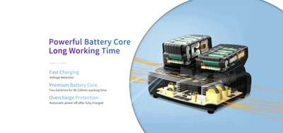 SHINEMATE - פולישר BL 6/21 DA נטען 2 סוללות 18V 5.0Ah (ללא מטען BC182)